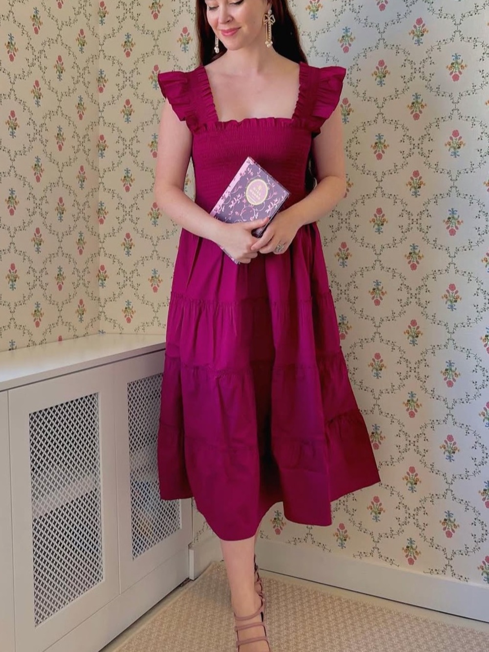 Hill House | Dress | The Ellie Nap Dress in Burgundy Poplin - Picture 13 of 13